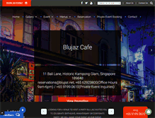 Tablet Screenshot of blujazcafe.net